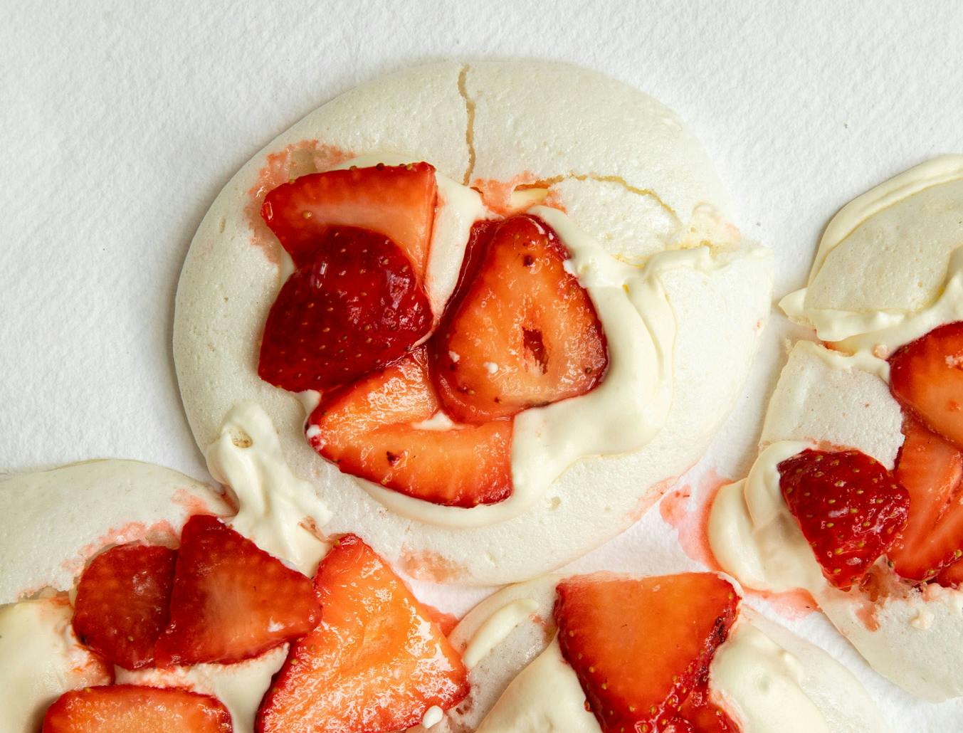 strawberry meringues