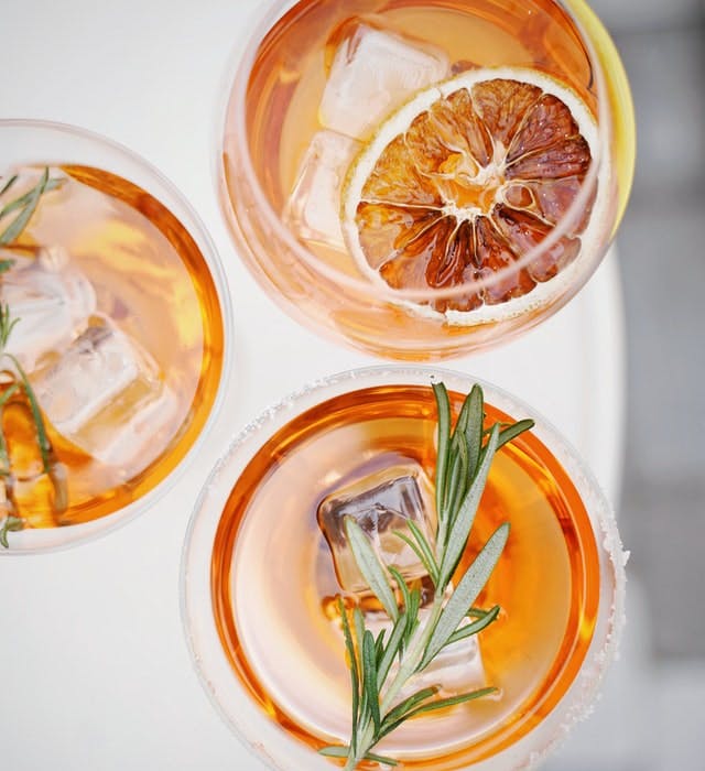 three aperol spritz