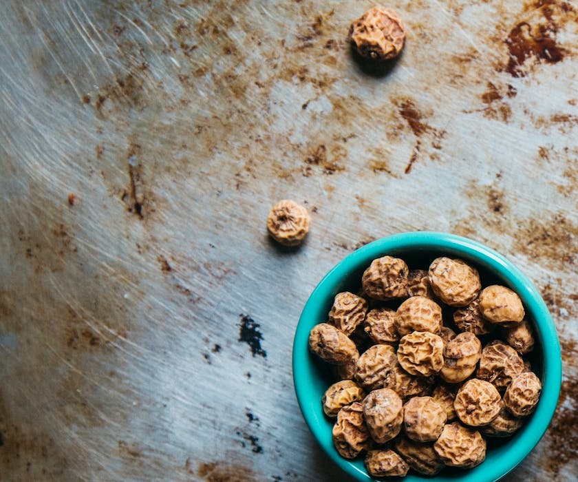 a bowl of tiger nuts