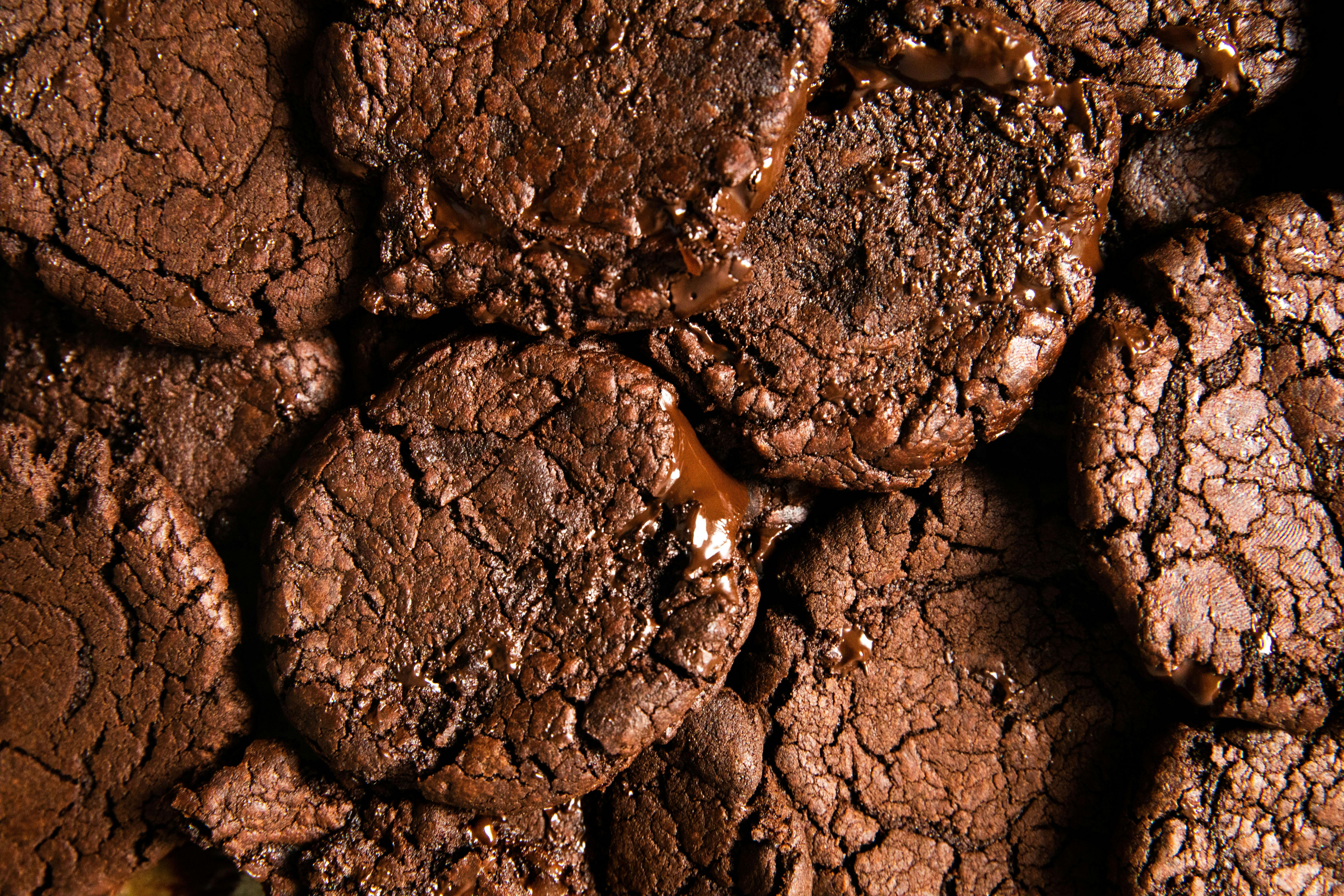 vegan brownie cookies macro image 