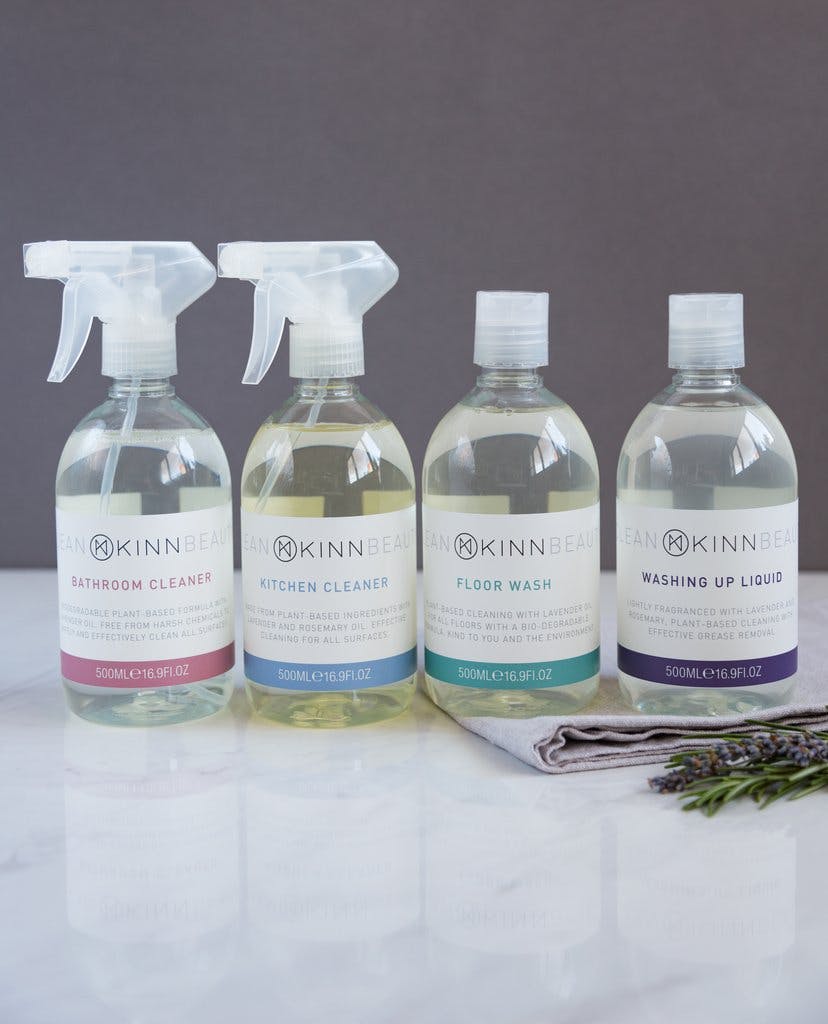 selection of natural cleaning products