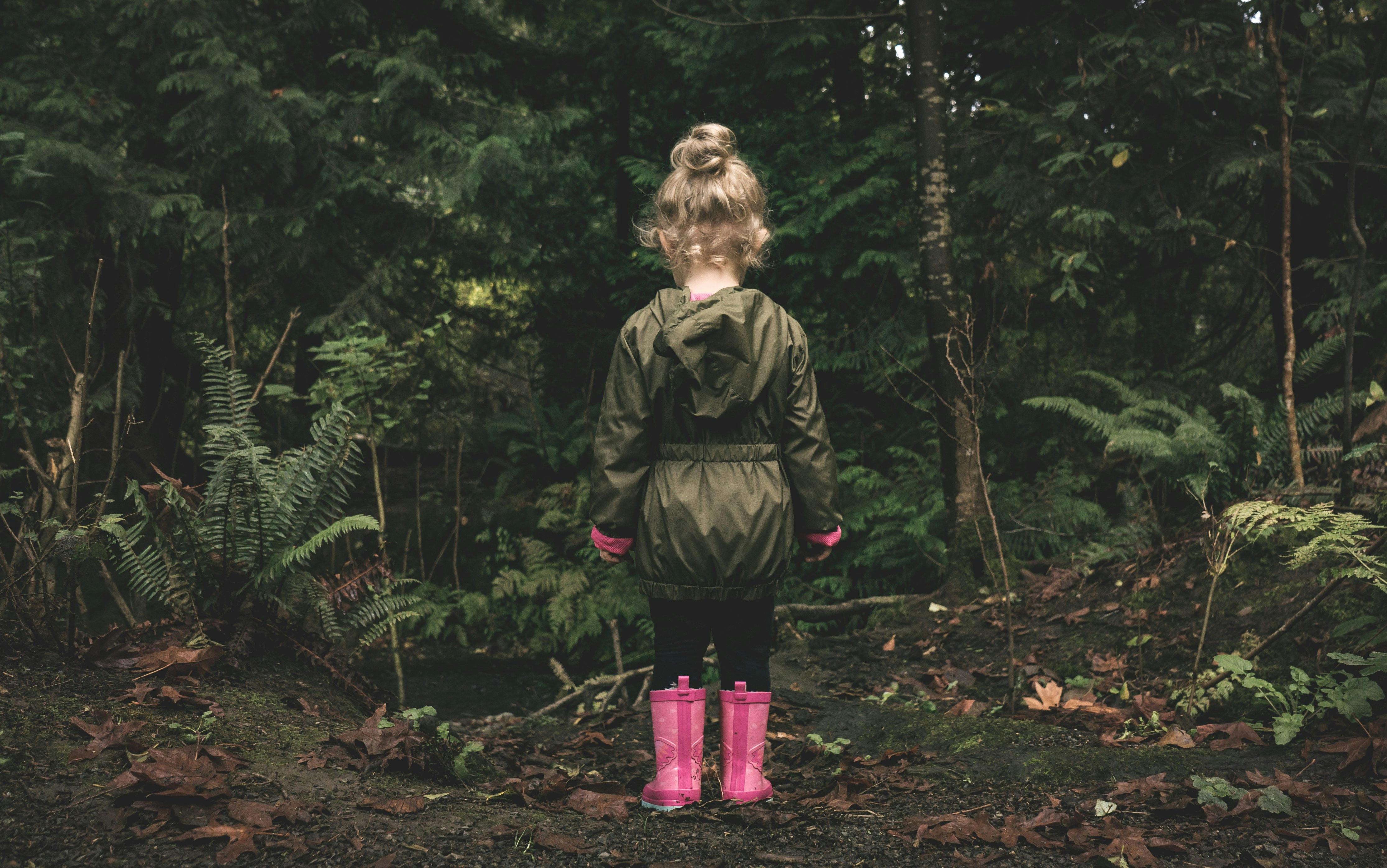 child in forest