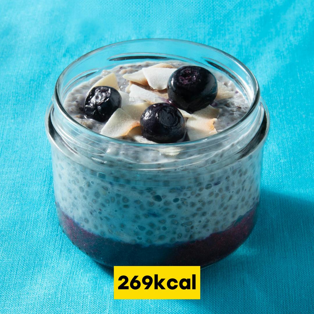 vanilla & blueberry bircher