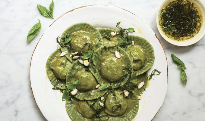 vegan spinach ravioli 