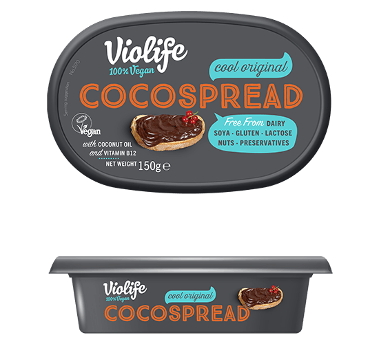 Violife tub of chocolate spread
