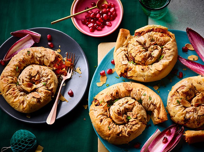 waitrose vegan pinwheels on a plate