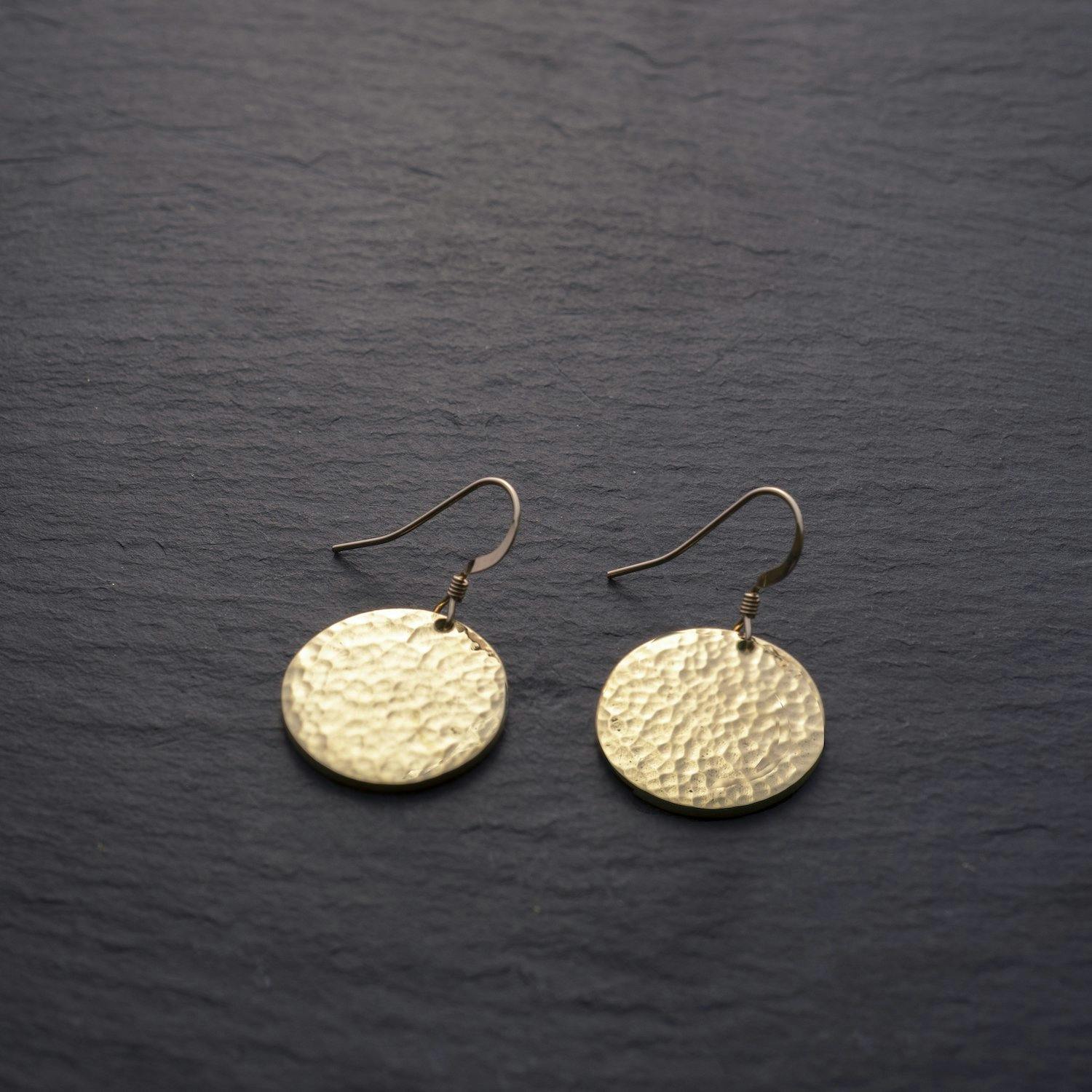 hammered earrings