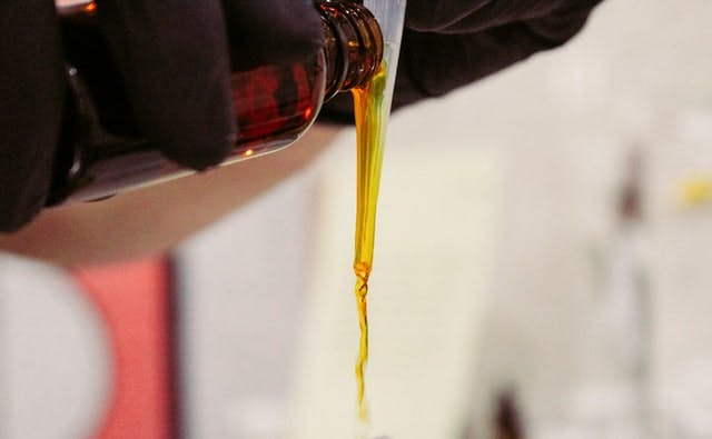 pouring palm oil 