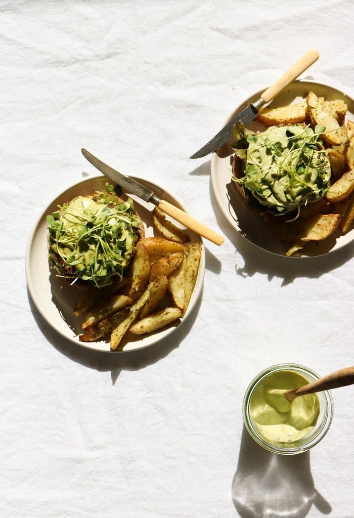 vegan fritter burgers