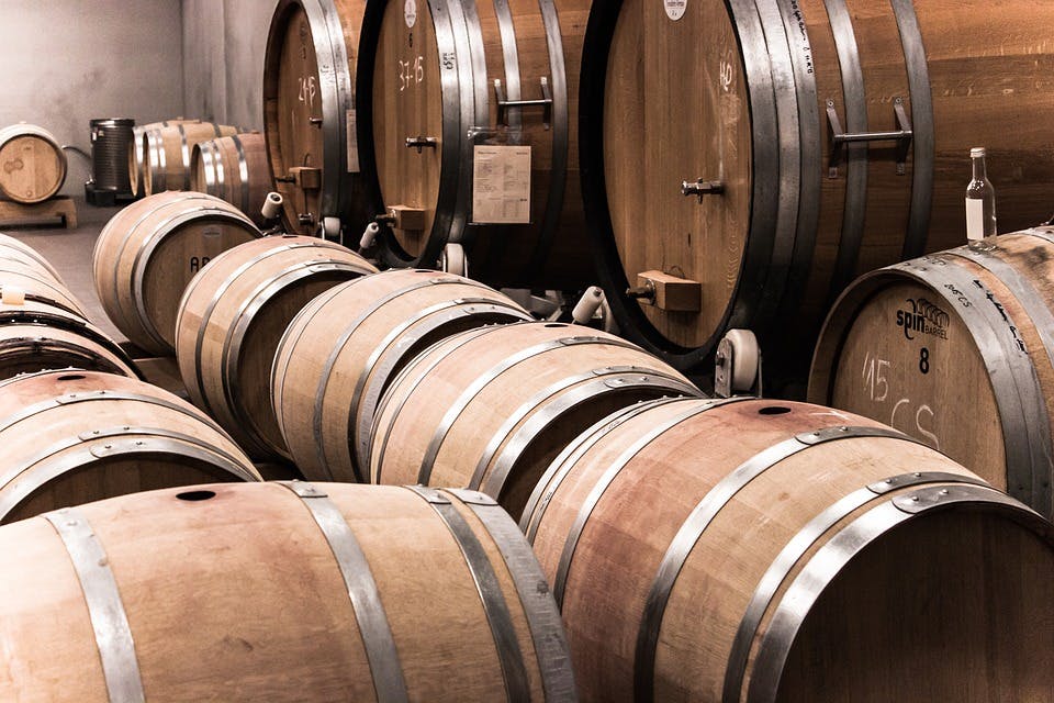 barrels of wine