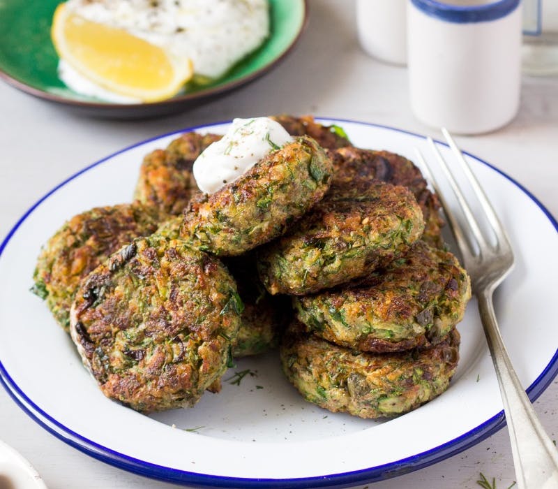 vegan courgette fritters