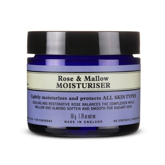 neals yard remedies rose and mallow moisturiser in blue jar