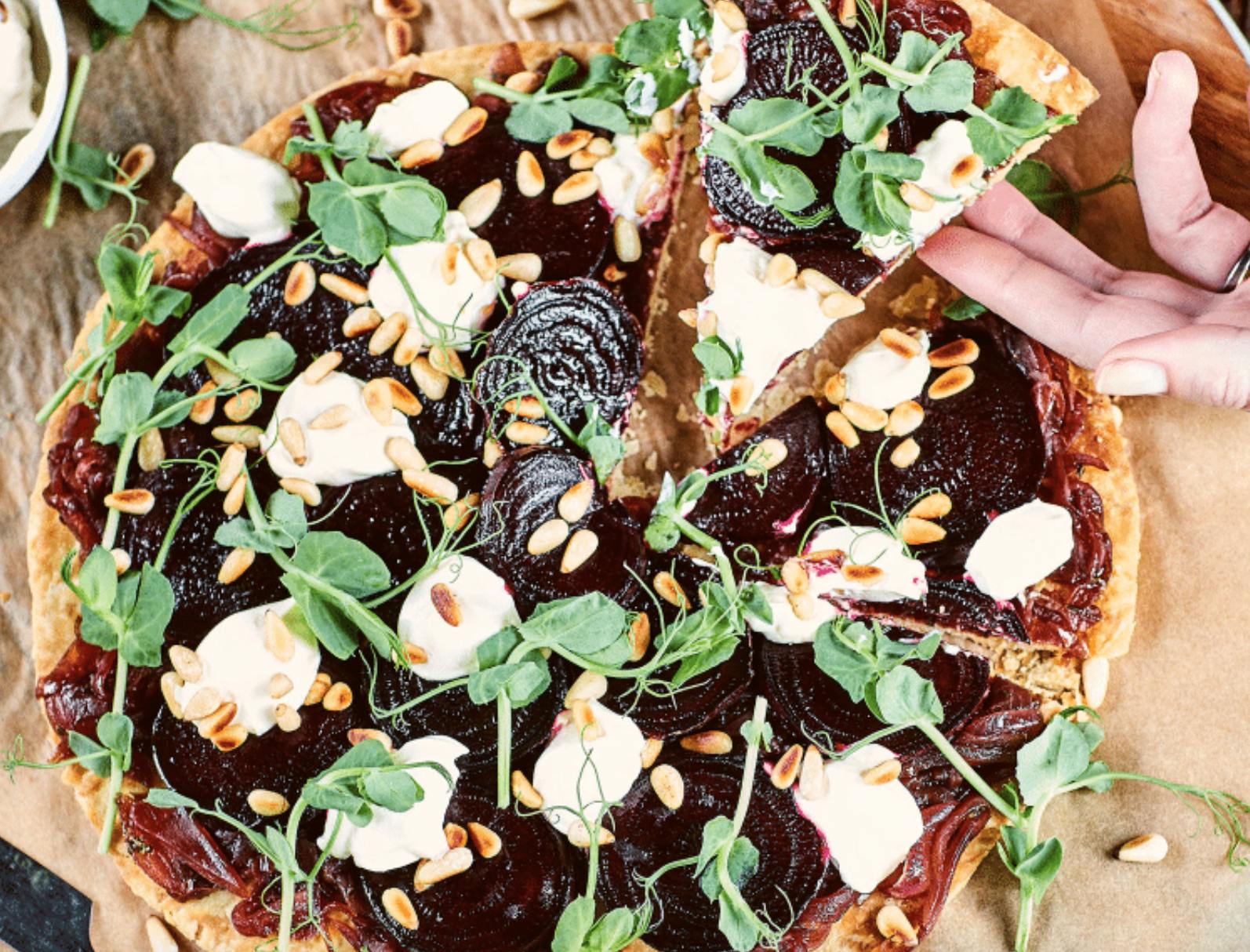 vegan beetroot tart