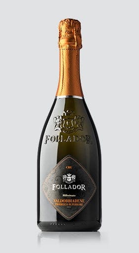 bottle of Follador prosecco