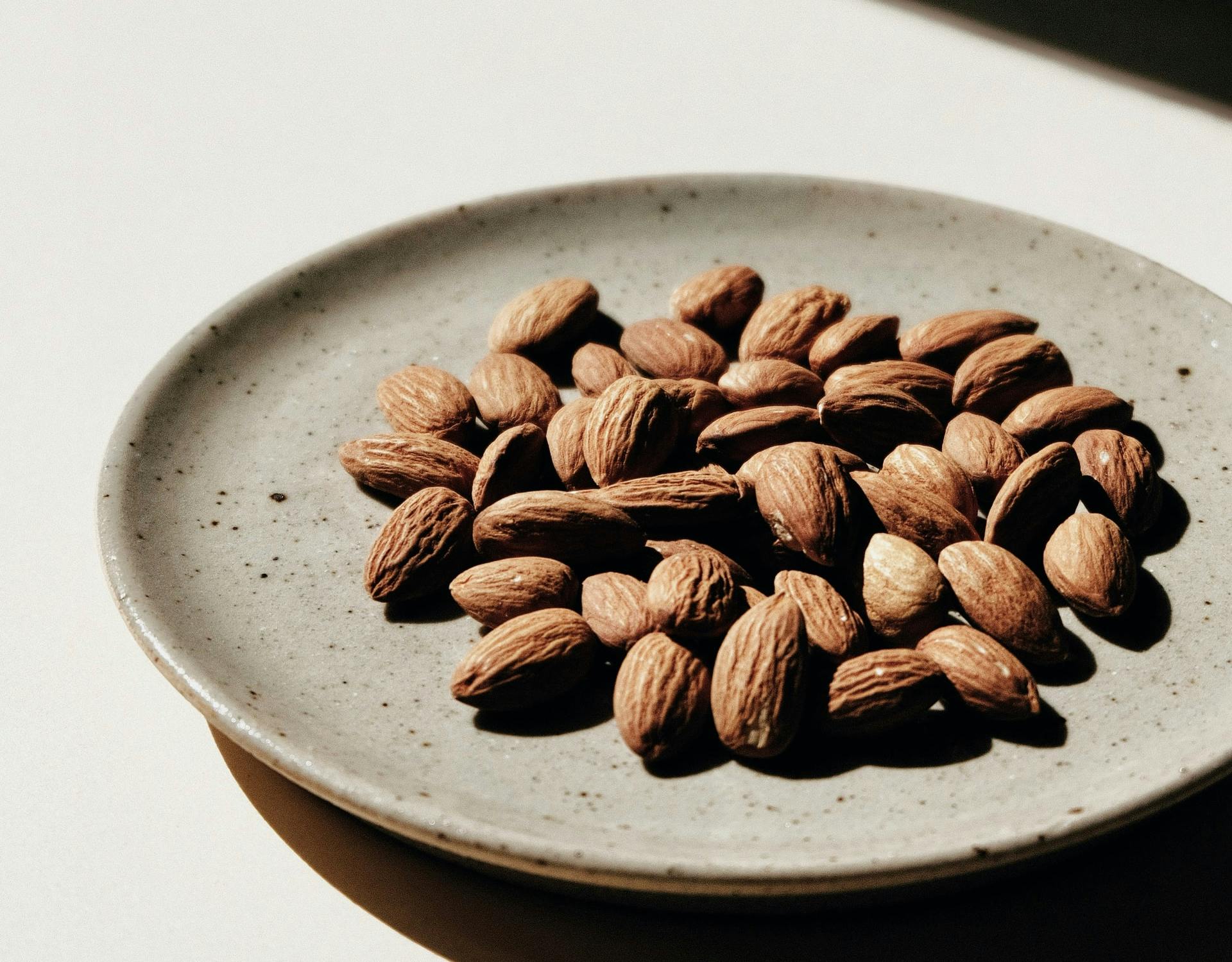 a plate of almonds