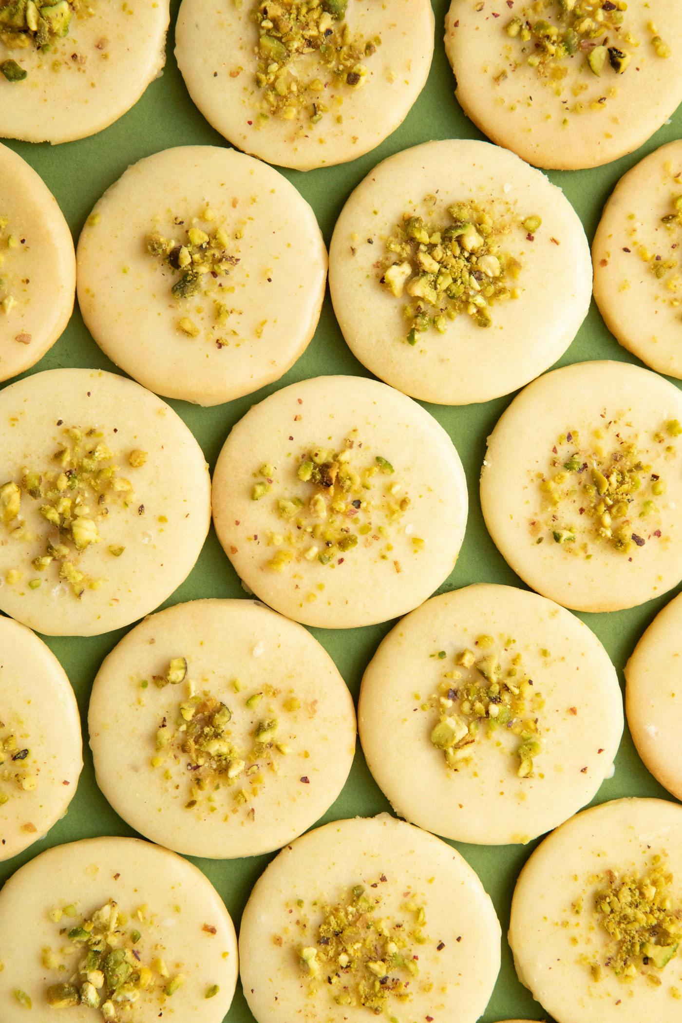 vegan lemon and pistachio biscuits 