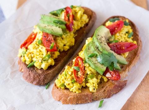 scrambled tofu on toast