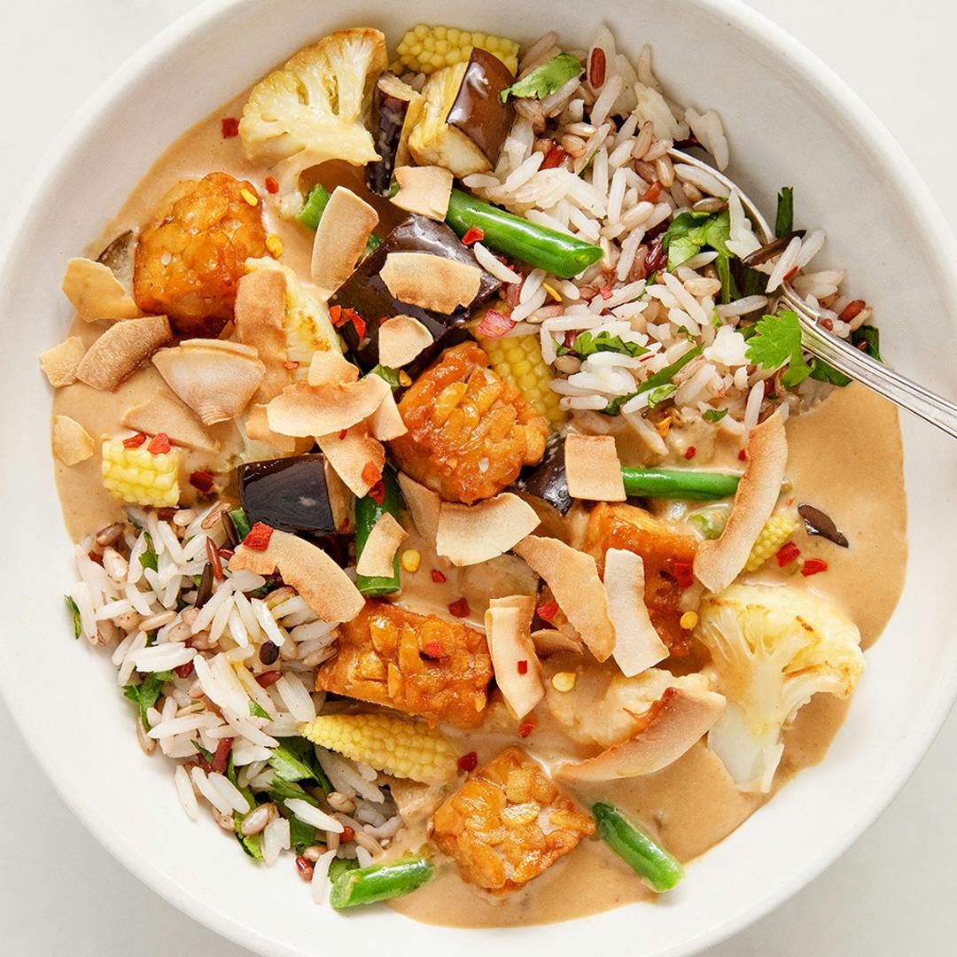 tempeh curry in bowl