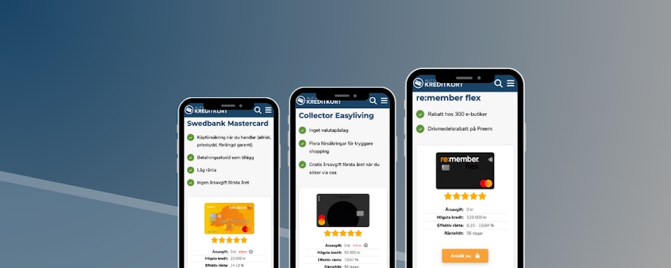 Jämför räntor på kreditkort