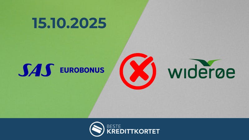 Dette er sluttdatoen for Eurobonus-poeng med Widerøe