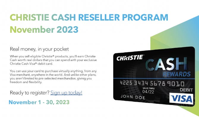 Christie | Cash Reseller Program