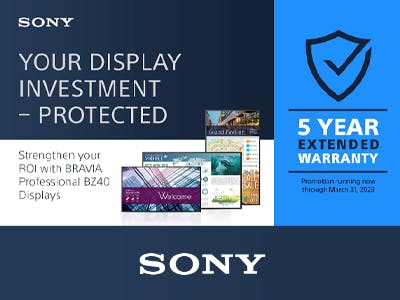 Sony | Pro BRAVIA BZ40 Series Displays - 5-Year Extended Warranty