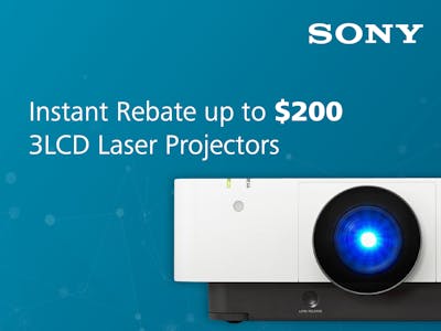 Sony - Instant Rebate up to $200 on 3LCD Laser Projectors