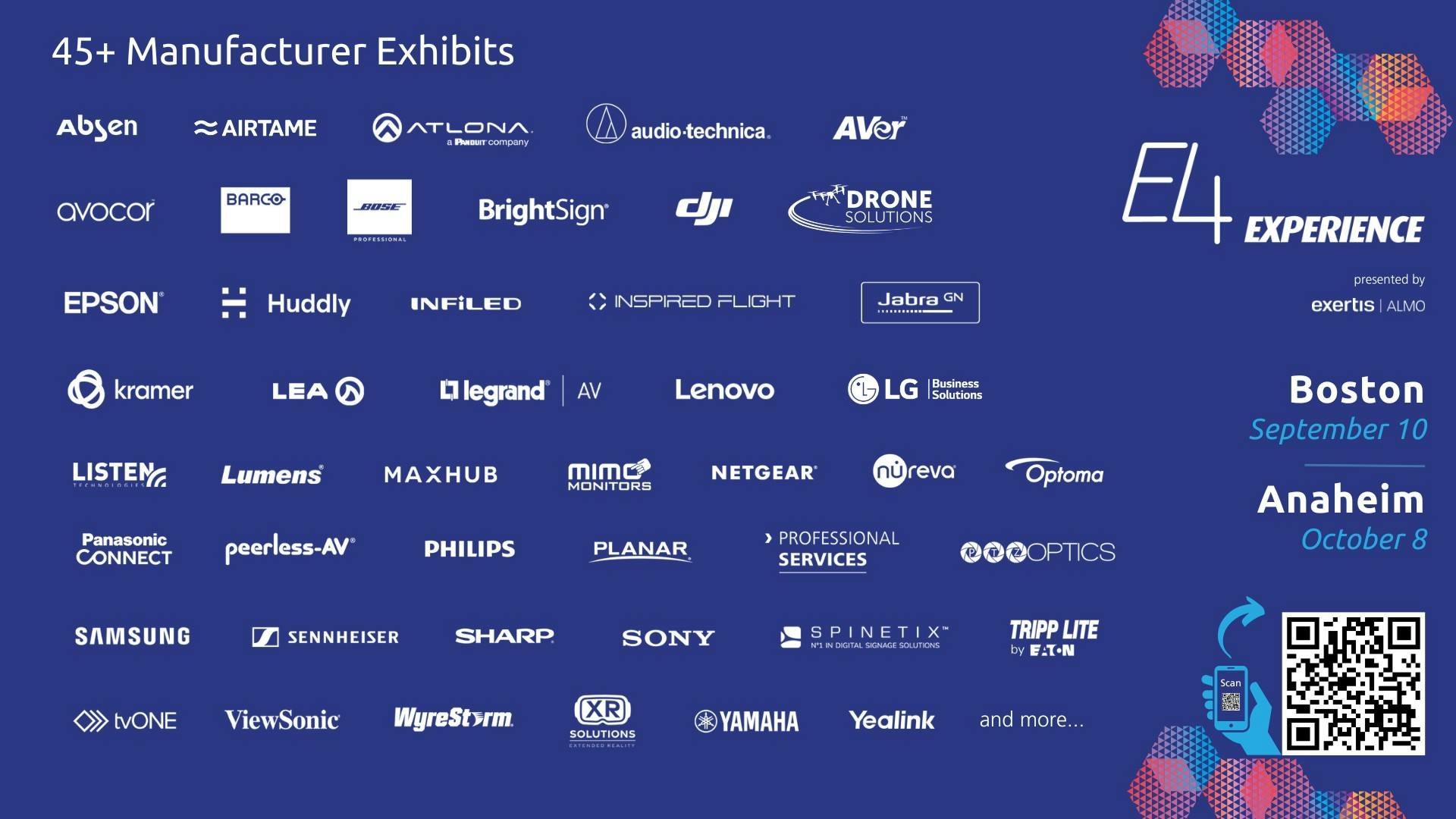 E4 Experience Fall 2024 manufacturer exhibitors