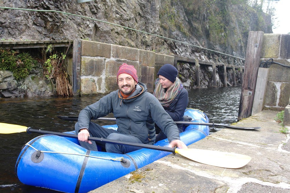 Urban Packrafting Dalsland Canal at H&#xE5;verud, Sweden