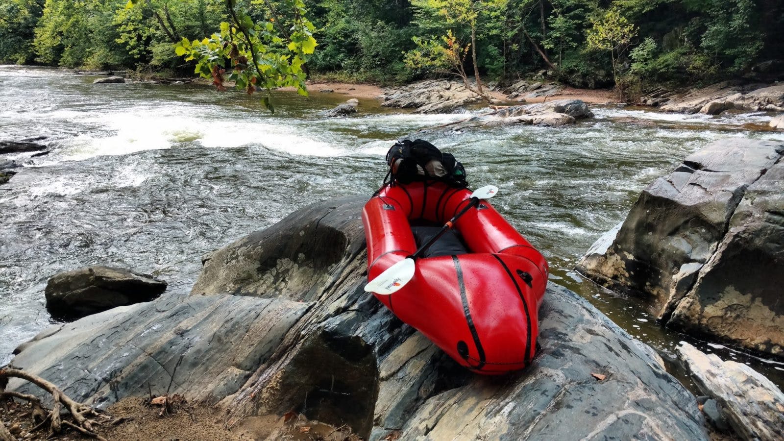 Packrafting the lower Gunpowder River in Central Maryland