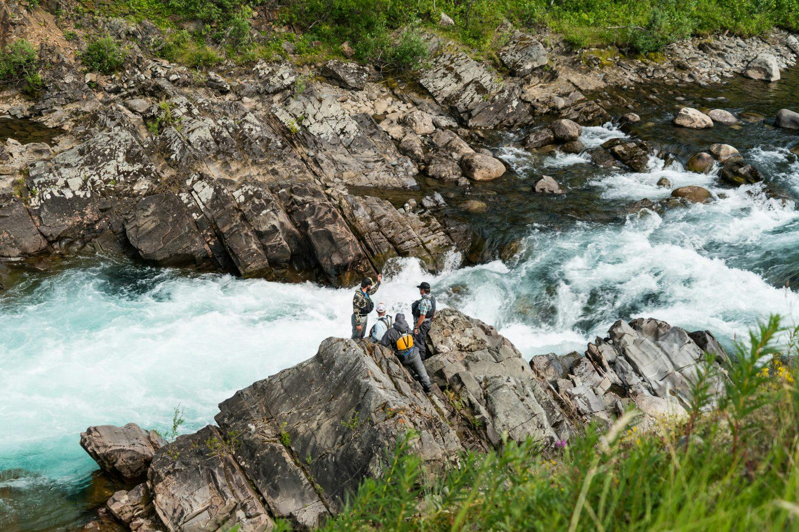 Scouting rapids in Alaska. Photo by Cory Luoma of Fly Out Media.Scouting rapids in Alaska. Photo by Cory Luoma of Fly Out Media.