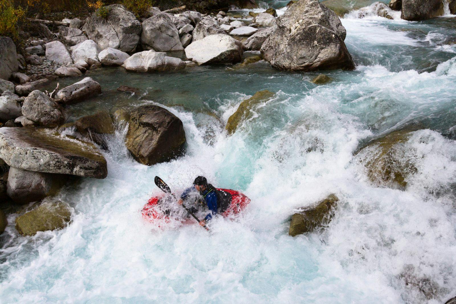 Shasta Hood, Magic Mile section of King&apos;s River, Alaska. Photo by Luc Mehl.