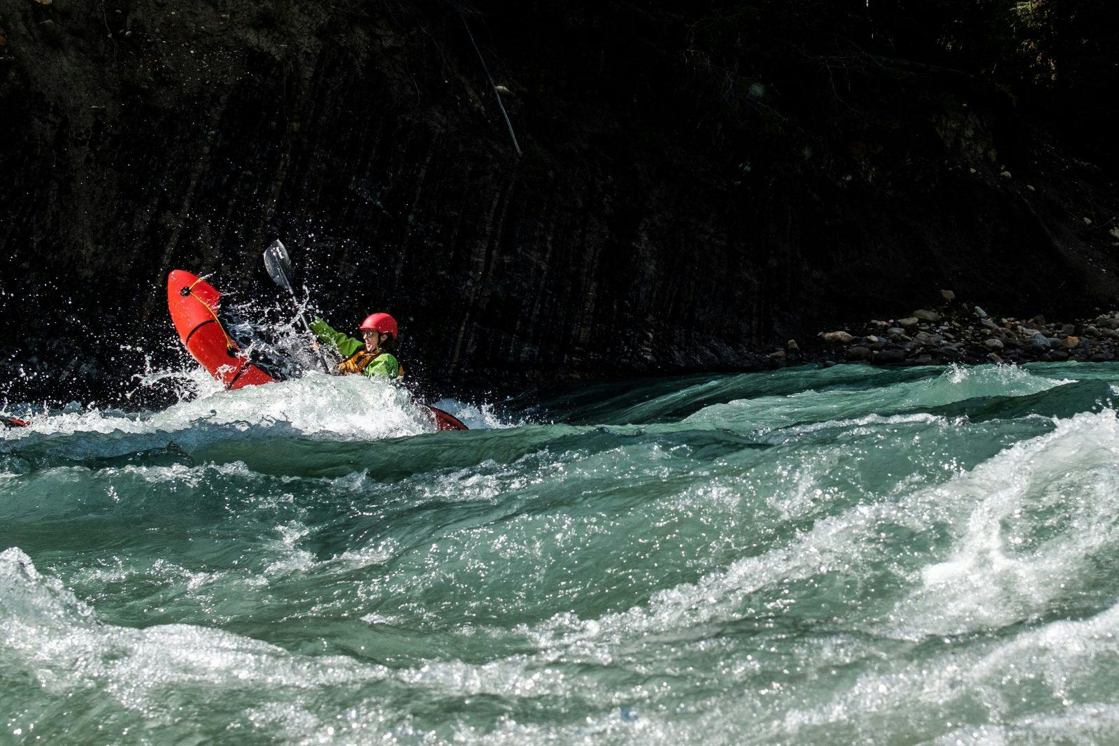 The rapids grew as we flew down the Snake Indian River. Photo by Coburn Brown