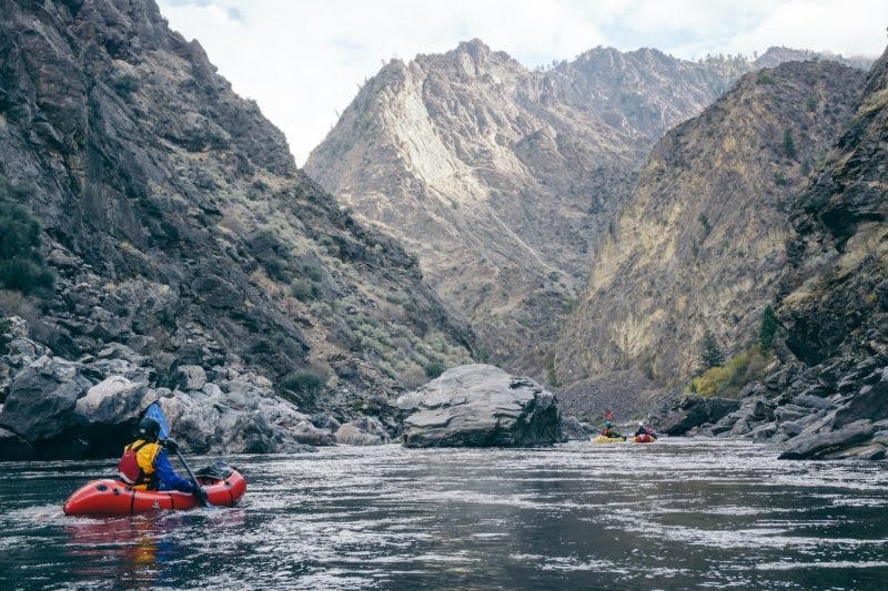 Last stretch of Impassable Canyon before turning the corner to the confluence with the Main Salmon.