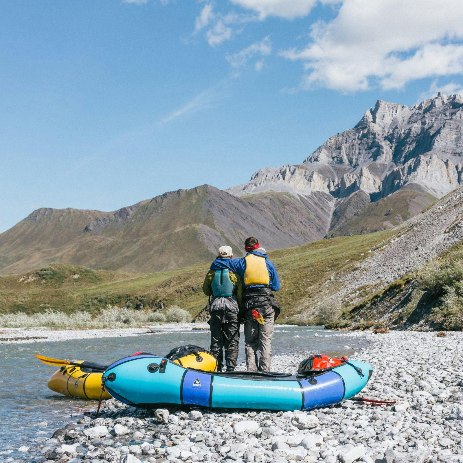 Sarah and Luc out packrafting.