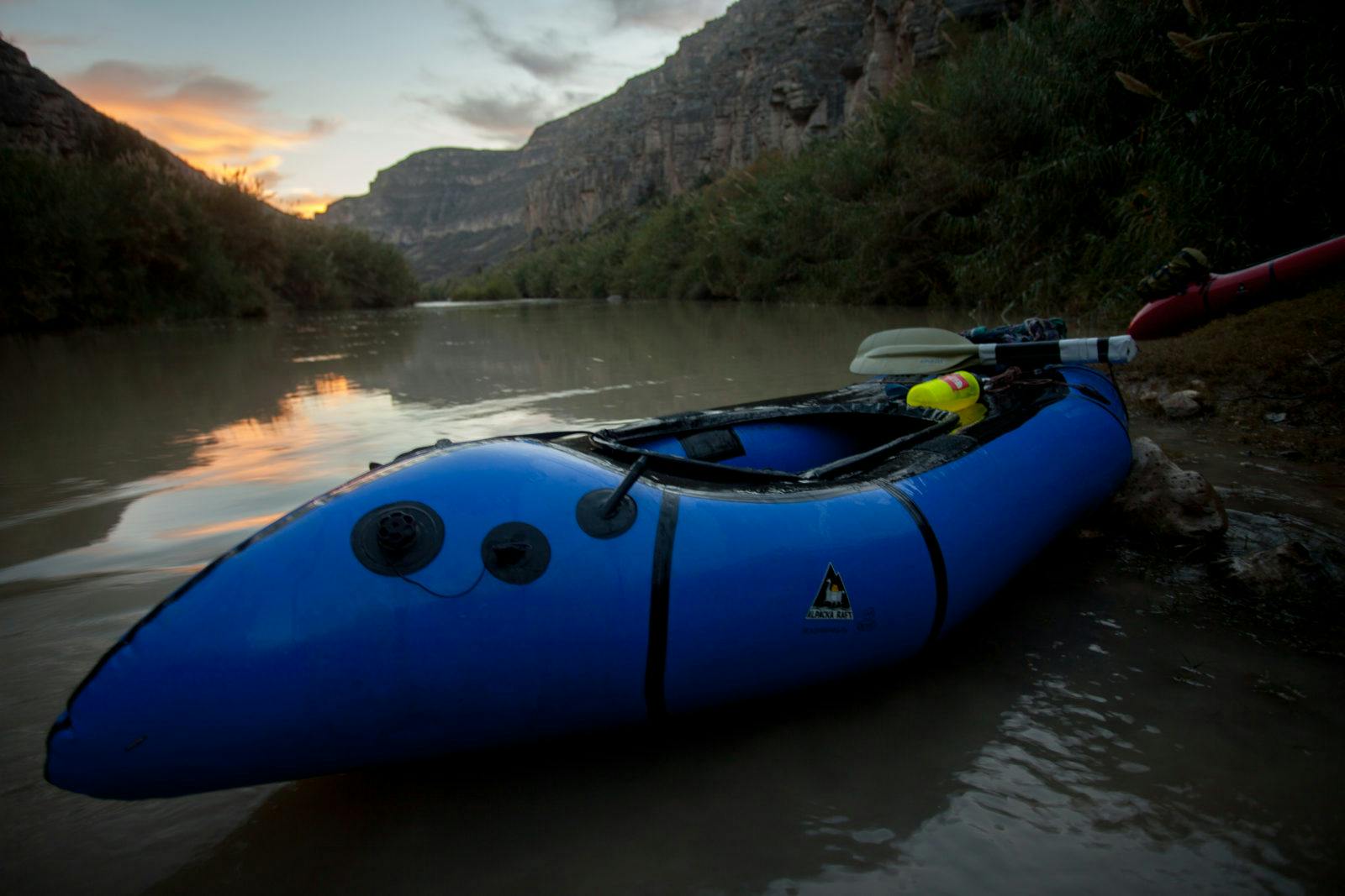 The end of day 7&apos;s paddling the Rio Grande - we hadn&apos;t been able to find a campsite due to the cane lining the river, so we&apos;d been forced to keep going past sunset. &#xA0;