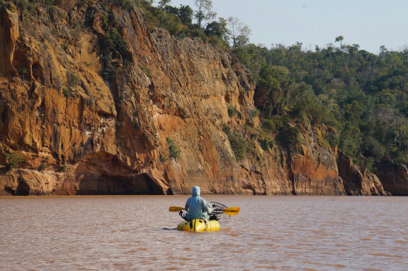 On our last day we paddled over 65 kilometers, which&#xC2;&#xA0;was tough. It was 100+ degrees with no&#xC2; chance of shade cover. Our options were get sun-burned or sweat non-stop. We opted for sun coverage and I was glad for that the next day, although the added dehydration played tricks on my mind as I started to think every stick that floated by was a crocodile I had to paddle away from. This section was more like navigating the Great Lakes than river running. There were many times that we couldn&apos;t see the shore, just islands scattered around and the constant thought of crocs. Paddling rivers that have an abundance of crocodiles adds another stress that doesn&apos;t leave your brain until you finally take off of the river for good. I was glad we were safe and that we finally had a sand free-meal and cold drinks in our sights.&#xC2; 