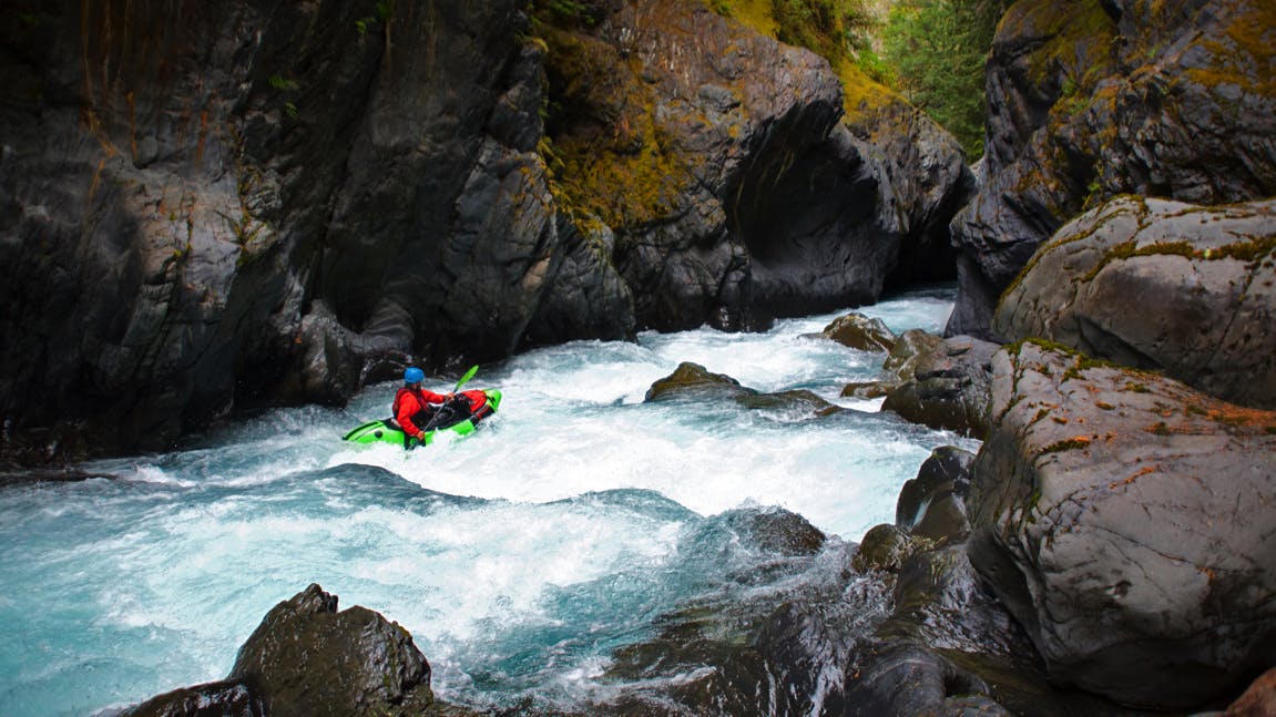 CEO Thor Tingey paddling some Class Hard water on the 45-mile Elwha River on the Olympic Peninsula, Wash. Photo by Pro Team Athlete Mike Curiak.