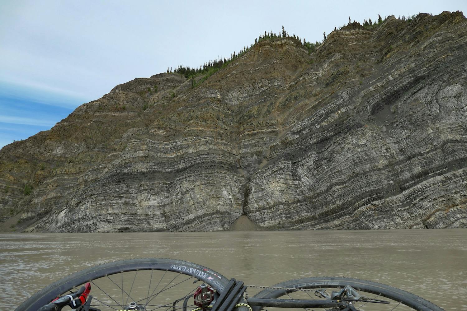 Calico Bluff - gateway to the Yukon-Charley Rivers. Jessica Kelley Bikerafts the Yukon River.