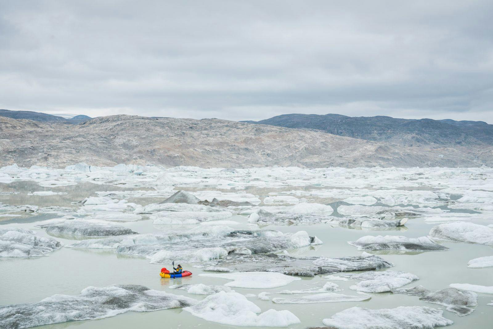 &quot;Iluliagdlup Tasia was one of the highlights of our trip. The lake is closed in by glaciers, the water level rises until it breaks through one of the glaciers every seven years &#x2013; a spectacular site, although paddling over the lake wasn&#x2019;t easy: icebergs everywhere.&quot; 