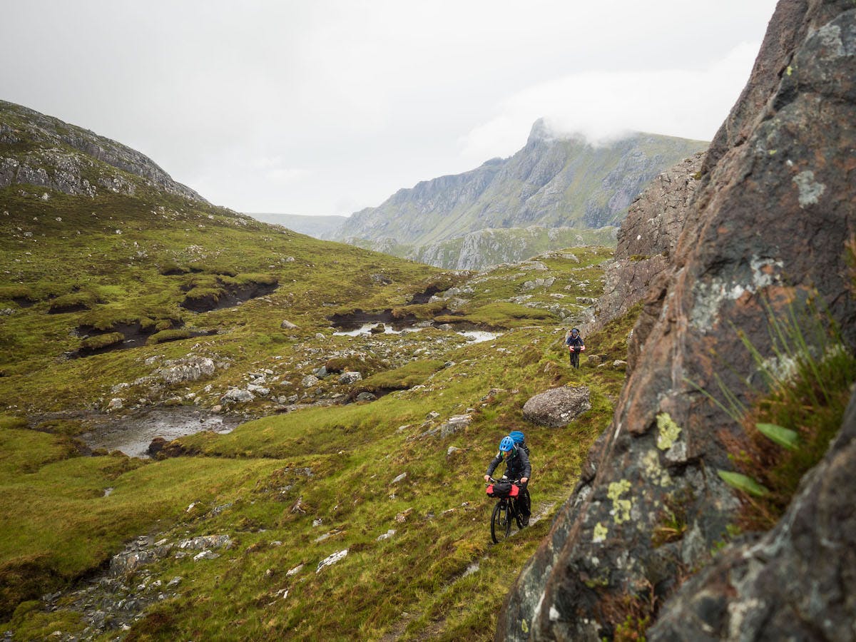 Bikerafting Loch Maree, Scotland.