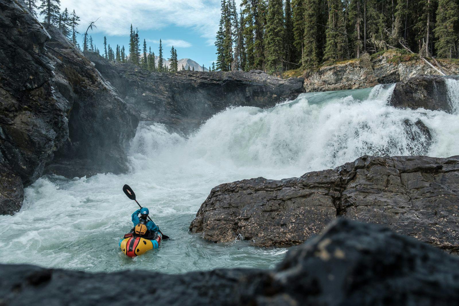 Playing below Lower Welbourne Falls. Photo by Coburn Brown