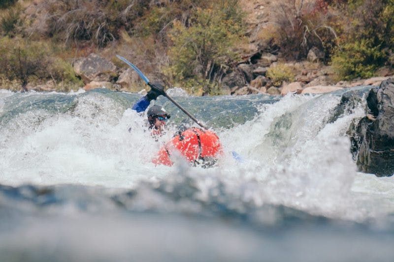 Guy Smith running the center drop in Tappan Falls.