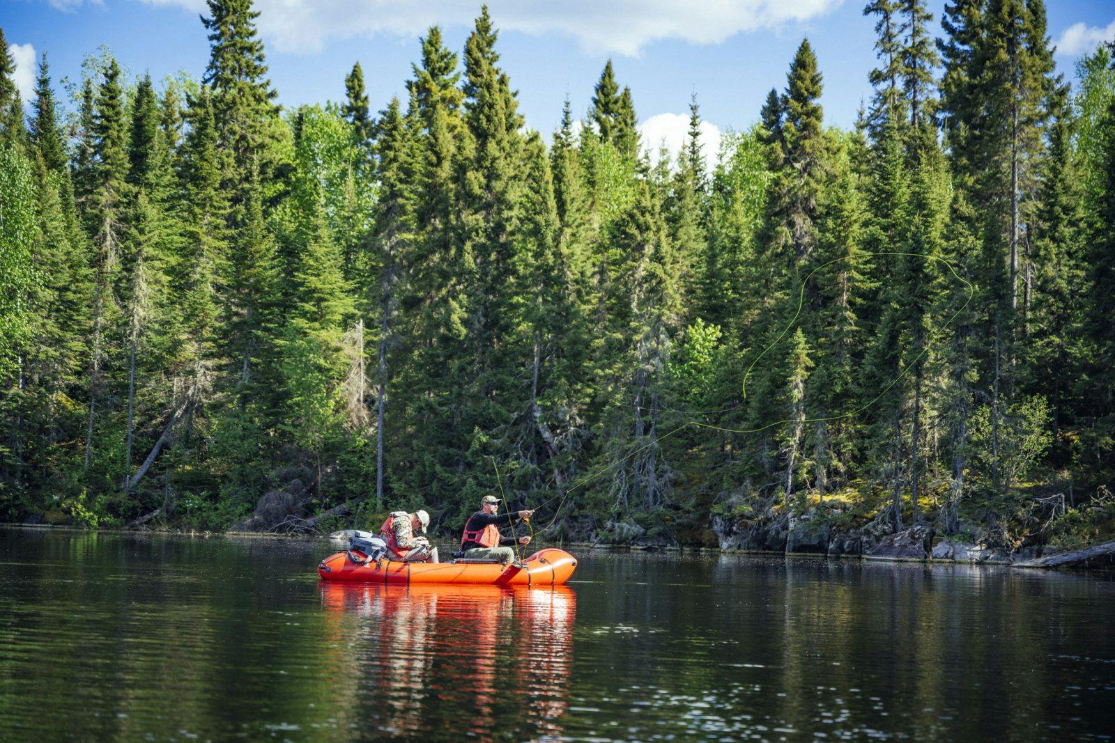 Fly fishing in the Oryx Packraft Canoe in the Boundary Waters. &#x1F4F8;: Jeremiah Watt.