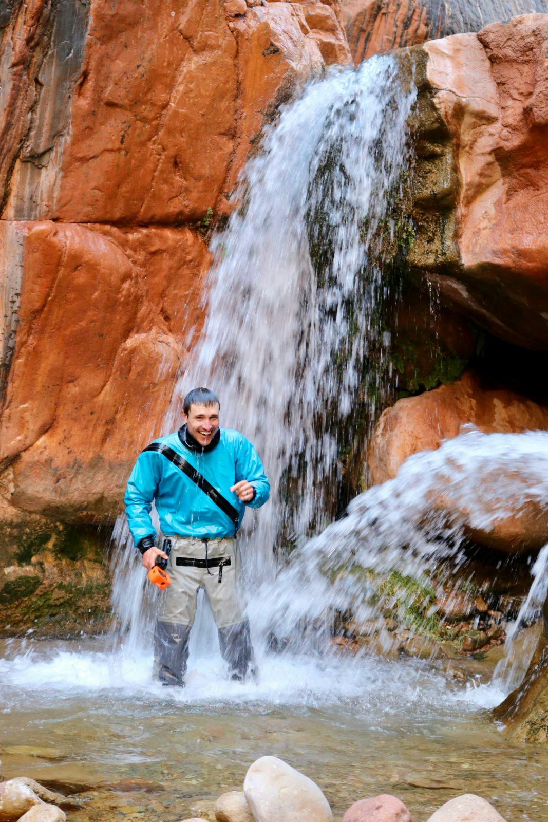 Clear Creek waterfall at river mile 84.7