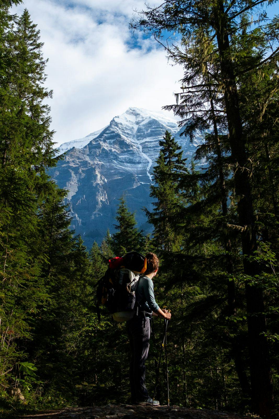 In the shadow of Mt. Robson - the highest peak in the Canadian Rockies at 3953m. Photo by Coburn Brown