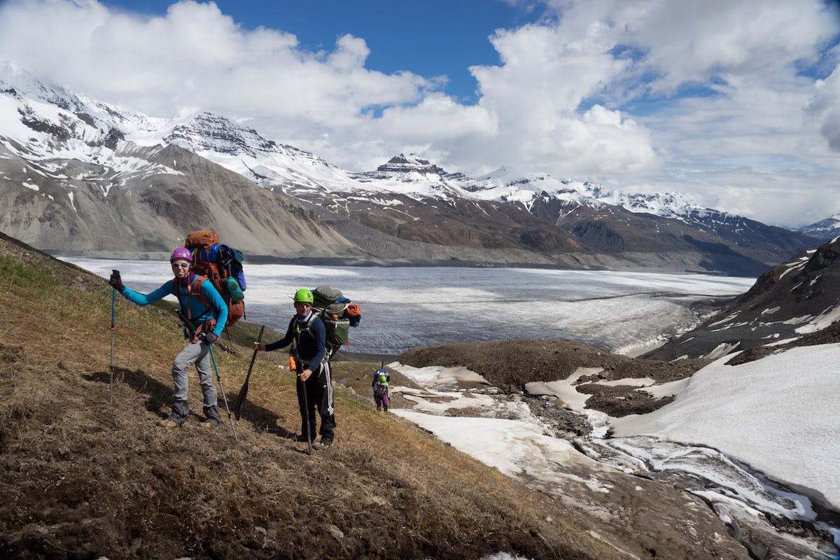 Ascending the Tundra to Frederika Pass.