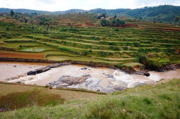 We travelled through many different landscapes while bikerafting across Madagascar, but this was the first river we saw of the trip.