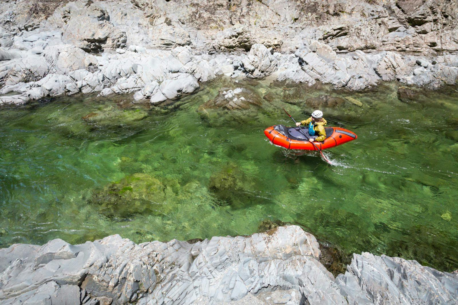 Sarah Miller Histand packraft training.