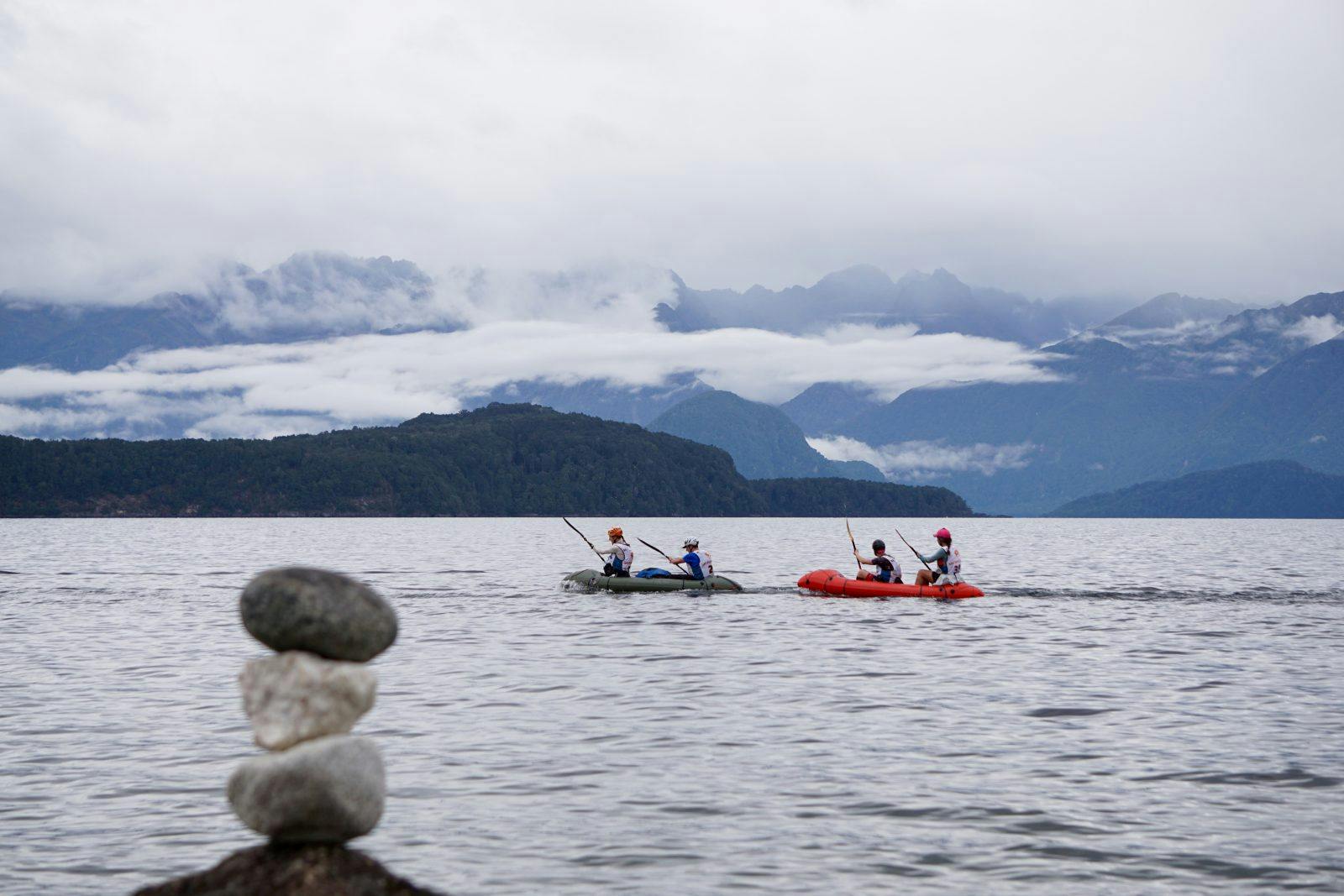 Paddling on Lake Te Anau